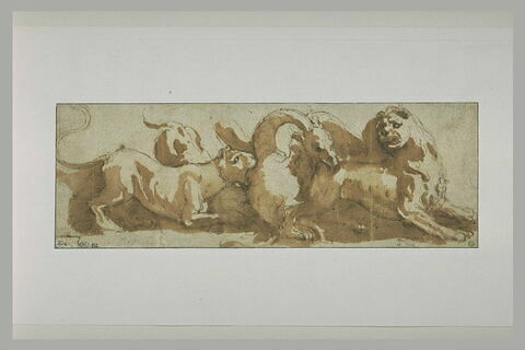 Etude de frise animalière (lions et dragons), image 2/2