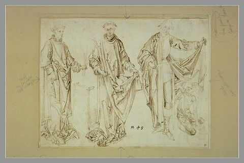 Saint Laurent, saint Etienne et saint Martin partageant son manteau, image 2/2