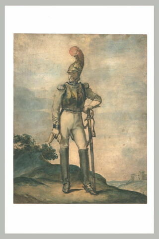 Officier de carabiniers en pied dans un paysage, image 2/2