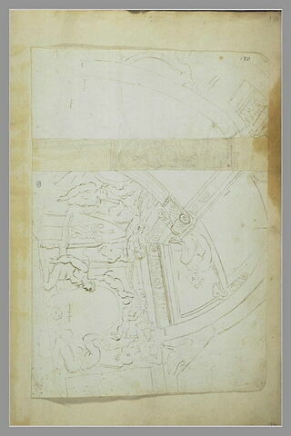 Copie d'un des angles de la galerie Farnèse et étude de motifs décoratifs