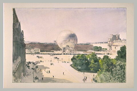 Le ballon Giffard aux tuileries en 1878, image 2/2