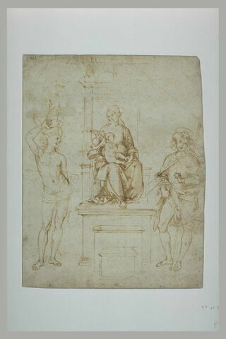 La Vierge et l'Enfant en trône entre saint Sébastien et saint Roch, image 2/2