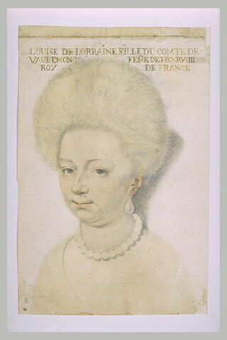 Portrait de Louise de Lorraine, reine de France, épouse d'Henri III (1553-1601), image 2/2