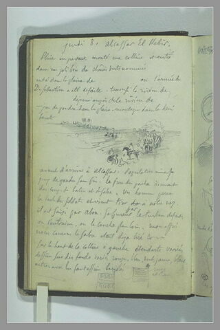 Cavaliers arabes et notes manuscrites, image 2/3