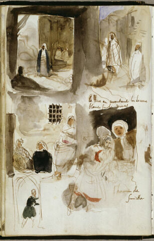 Rues et boutiques avec personnages, notes manuscrites, image 3/3