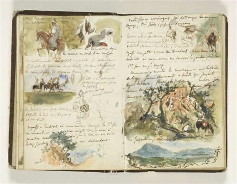 Cavaliers arabes, notes manuscrites, image 1/3