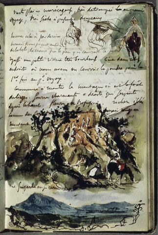 Cavaliers arabes, notes manuscrites, image 3/3