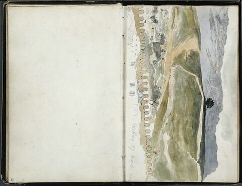 Vue des environs de Meknès, notes manuscrites, image 1/3