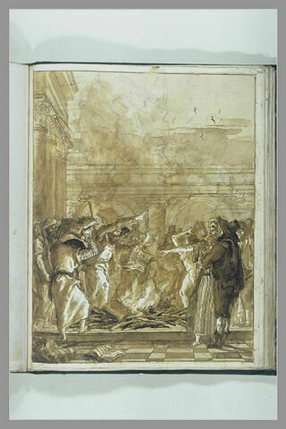 Saint Paul à Ephèse : les magiciens brulant leurs livres, image 2/2
