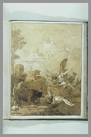 Un ange apparaît à Joseph pendant son sommeil et l'invite à fuir en egypte, image 2/2