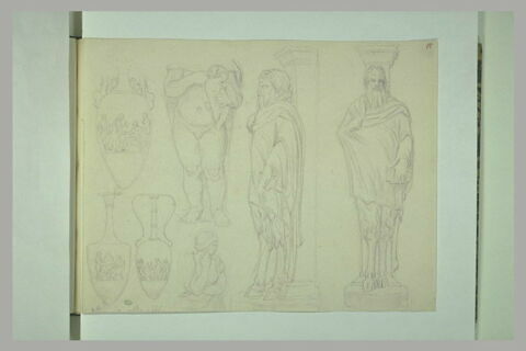 Athènes, étude de lécythes funéraires, de fragments de statue, image 1/1