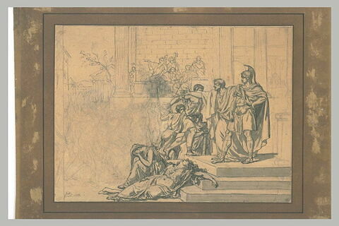 Le Vieil Horace défendant son fils après le meurtre de Camille