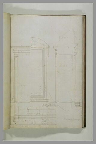 Détails d'architecture de la bibliothèque Laurentienne, à Florence, image 1/1