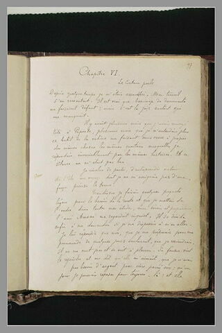 Notes manuscrites : chapitre VI, 'Le conteur parle'