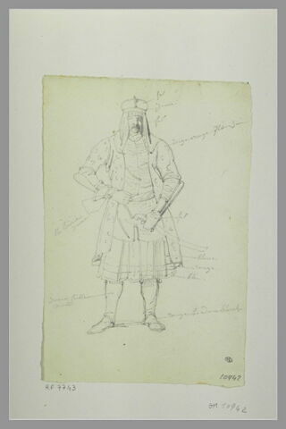 Guerrier musulman du moyen âge, debout, de face, image 1/1