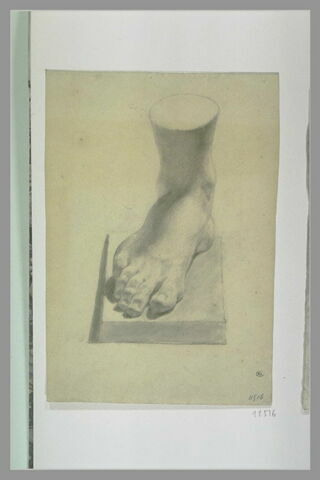 Etude d'un moulage de pied droit avec un socle, image 1/1