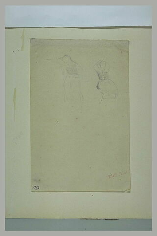 Deux croquis de paysanne italienne, image 1/1