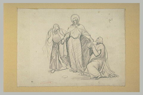 Le Christ entre deux disciples, image 1/1
