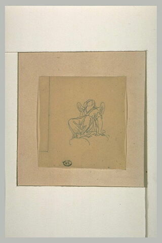Figure d'ange plafonnant, vue en raccourci, image 1/1