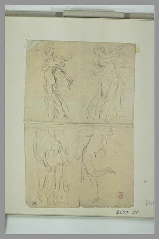 Quatre figures de danseuses d'après l'antique