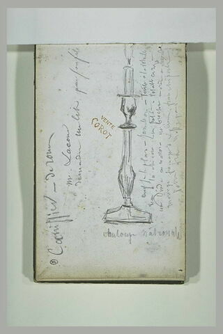 Chandelier et notes manuscrites, image 1/1