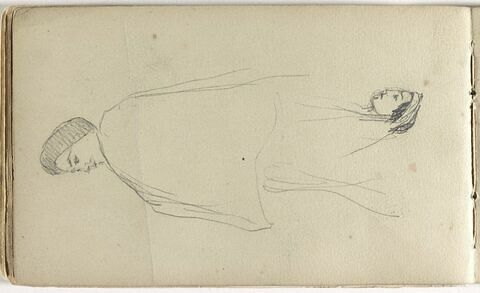 Figure, coiffée d'une toque ; tête de femme, image 1/2