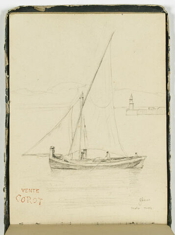 Barque à la sortie du port de Gênes, image 1/2
