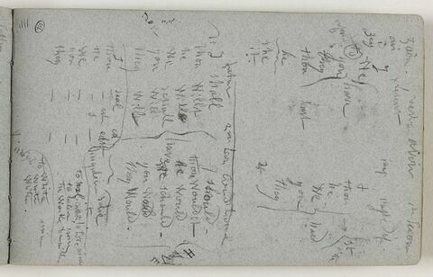 Notes manuscrites en langue anglaise, image 1/2