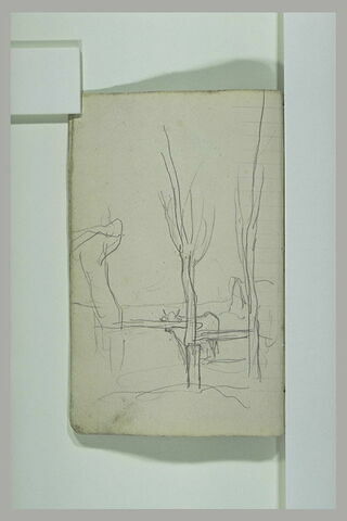 Vache près d'une barrière et des arbres, image 1/1