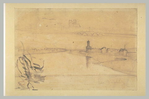 Notre-Dame vue du chevet, et un paysage vers le pont d'Austerlitz, image 1/1