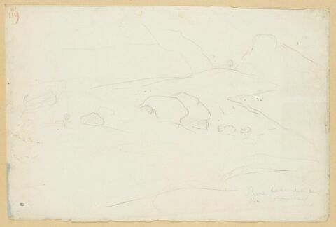 Paysage de montagne avec un lac, image 1/2