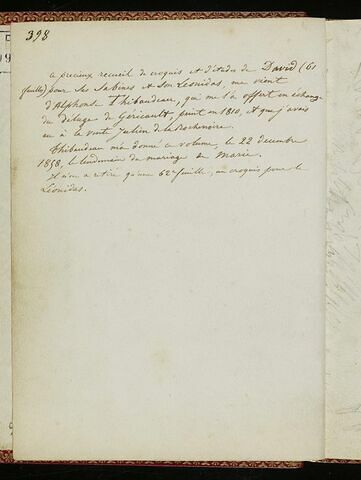 Notes manuscrites de la main du marquis de Chennevières