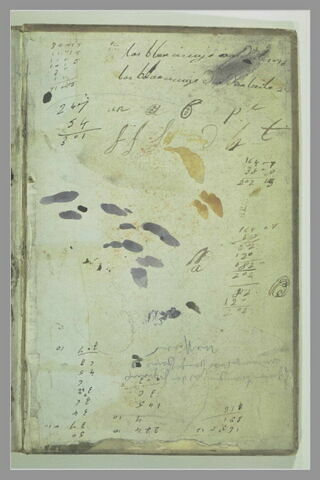 Notes manuscrites, et opérations de calcul