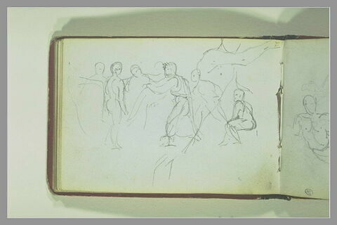 Personnage lauré, parmi des figures nues, image 1/1