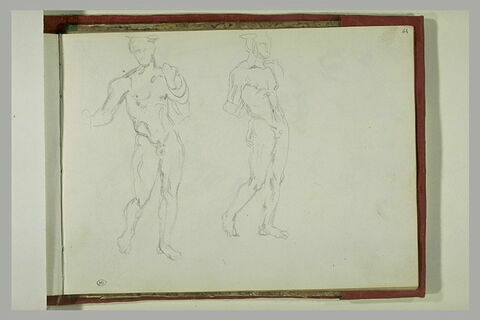 Deux figures d'hommes nus traitées à l'antique, image 2/2