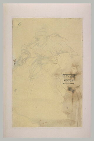 Croquis d'homme tenant une épée, image 2/2