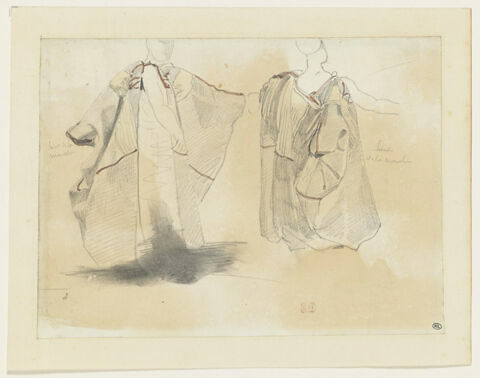 Deux études de personnage portant une robe orientale, image 1/2