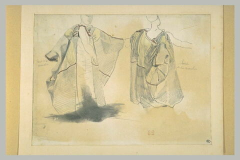 Deux études de personnage portant une robe orientale, image 2/2