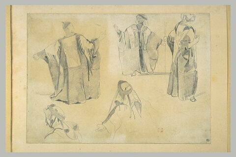 Etudes de personnages en robes orientales, image 2/2
