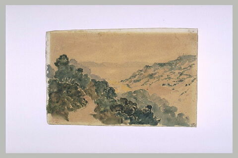 Paysage marocain avec collines boisées en bord de mer, image 1/1