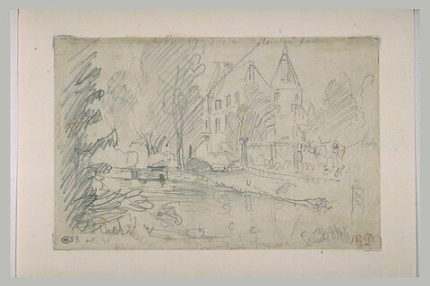 Vue d'un château au bord de l'eau, image 1/1