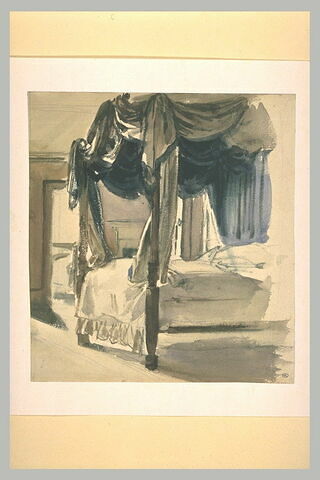 Intérieur avec un lit à baldaquin, image 1/1