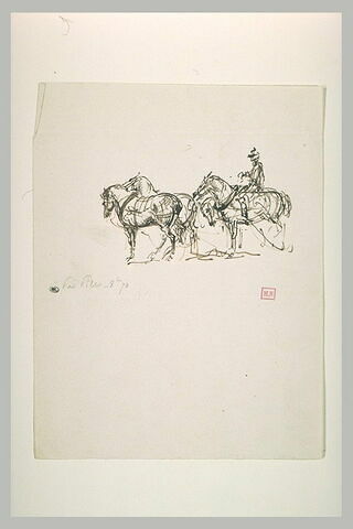 Attelage de quatre chevaux avec un cavalier, image 1/1