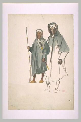 Deux soldats arabes, de trois quarts à gauche, image 2/2