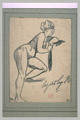 Femme nue, debout, de profil