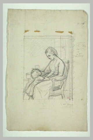 Femme et enfant dans un intérieur, image 1/1