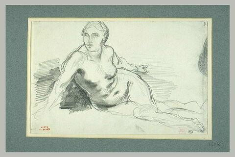 Femme nue, à demi étendue, image 1/1