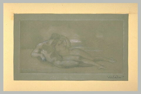 Homme et femme nus, allongés