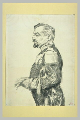 Portrait de l'officier de marine Reinach de Werth, de profil vers la gauche, image 1/1