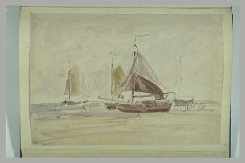 Barques de pêche près du rivage, voiles hissées, image 1/1